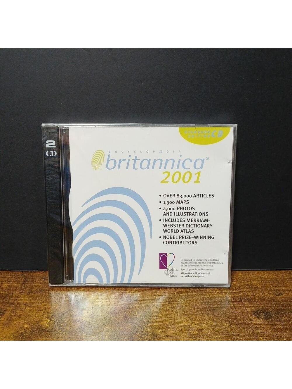 Macmillan Encyclopedia Britannica 2001 Standard Edition, 83K Articles 13K Maps - Picture 1 of 3